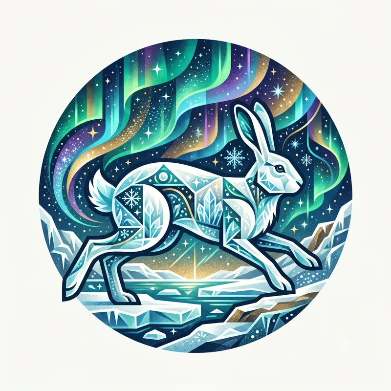 Modern Arctic Cosmic Creature Emblems