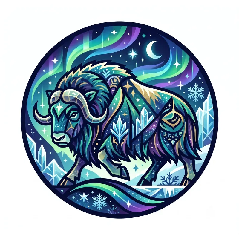 Modern Arctic Cosmic Creature Emblems