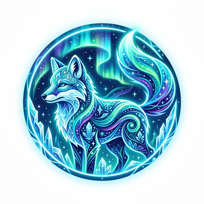 Modern Arctic Cosmic Creature Emblems