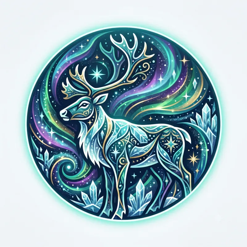 Modern Arctic Cosmic Creature Emblems