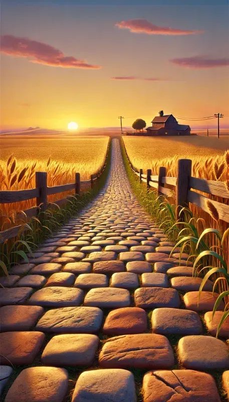 Pixarstyle Farmland Paths