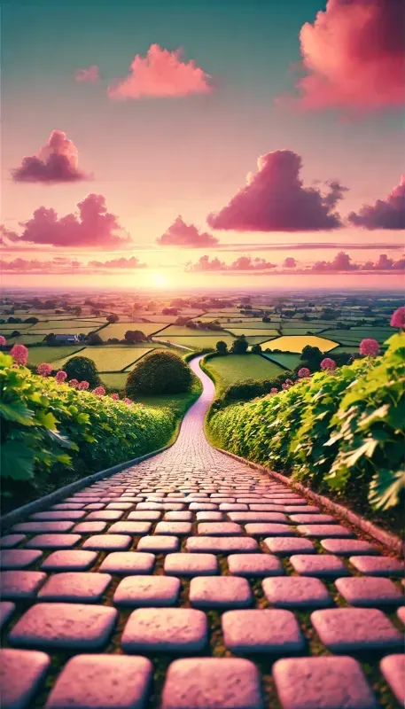 Pixarstyle Farmland Paths