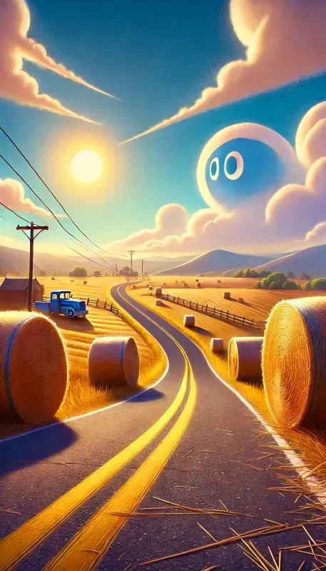 Pixarstyle Farmland Paths