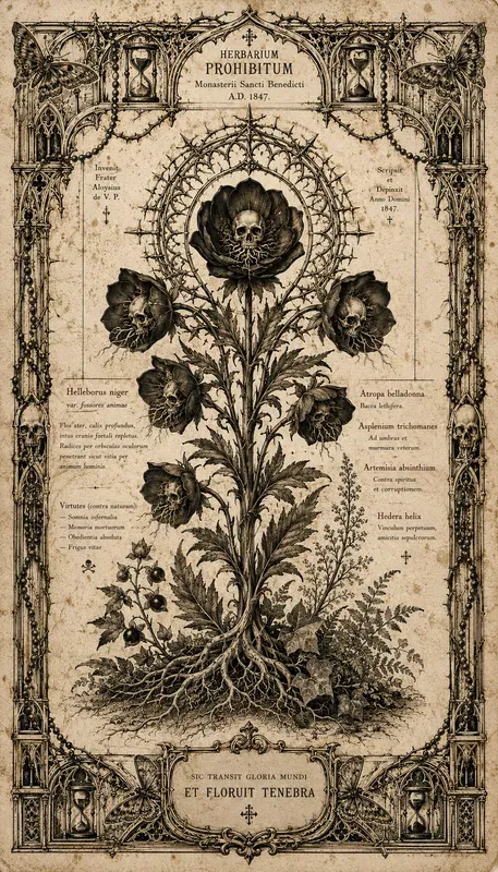Gothic Botanical Horror Covers