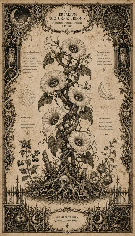 Gothic Botanical Horror Covers