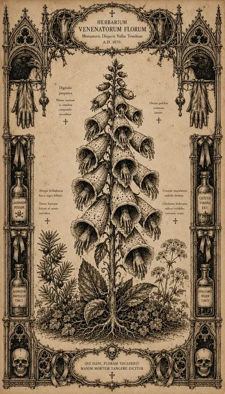 Gothic Botanical Horror Covers