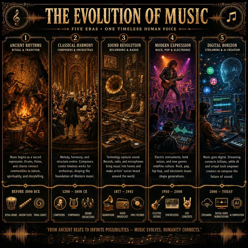 Evolution Timeline Infographics