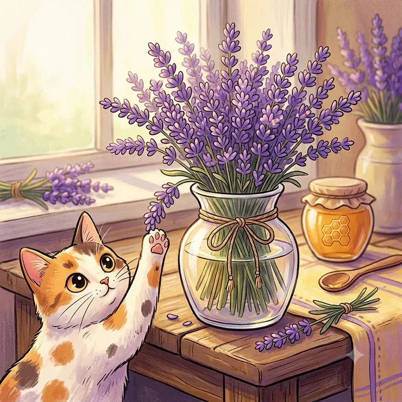 Cottagecore Cat Painter Flowers