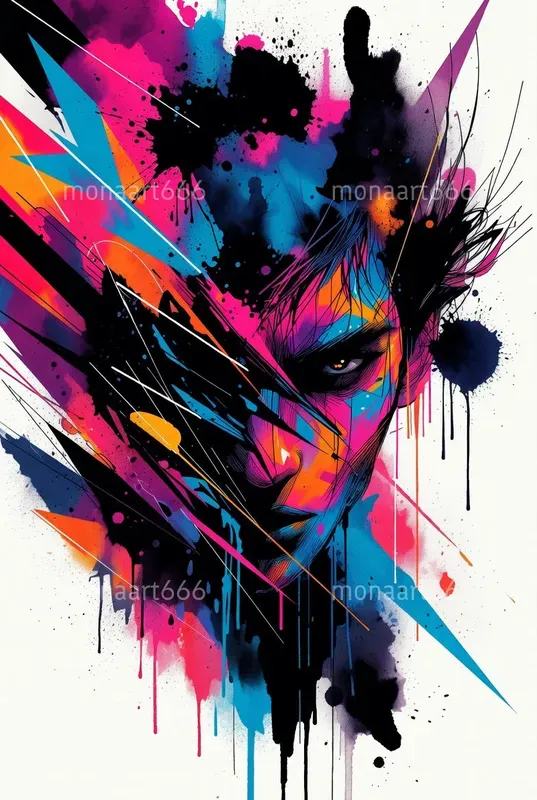 Neon Graffiti Soul Splashes