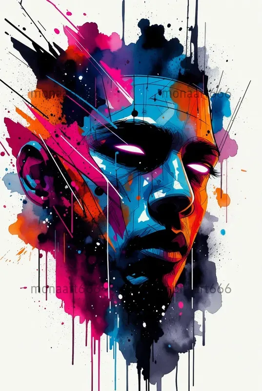 Neon Graffiti Soul Splashes