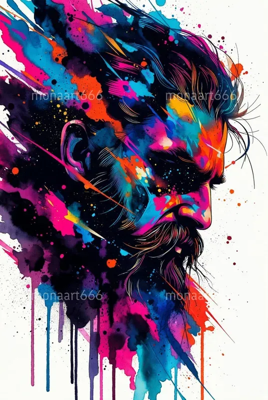 Neon Graffiti Soul Splashes