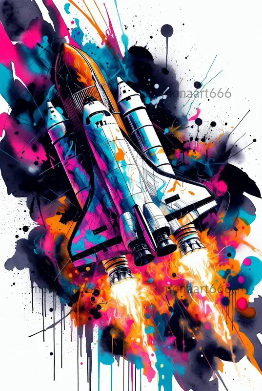Neon Graffiti Soul Splashes
