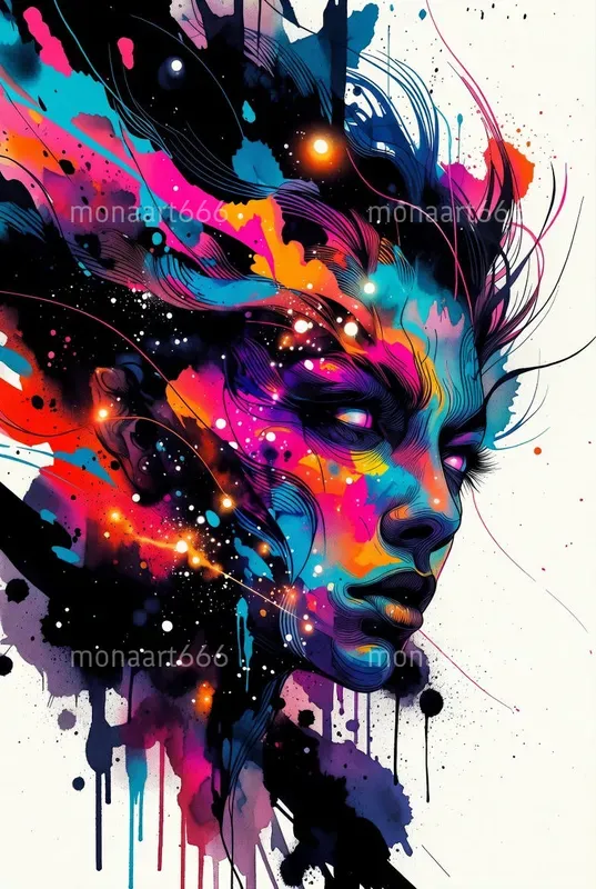 Neon Graffiti Soul Splashes