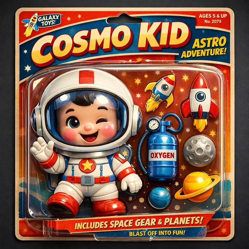 Retro Mascot Toy Packaging Generator