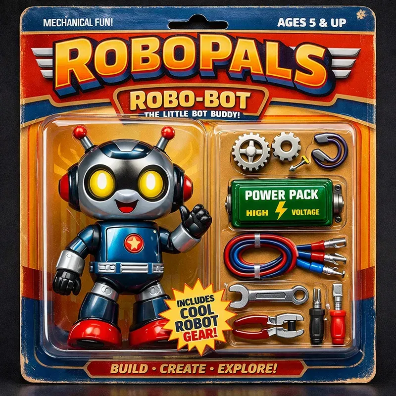 Retro Mascot Toy Packaging Generator