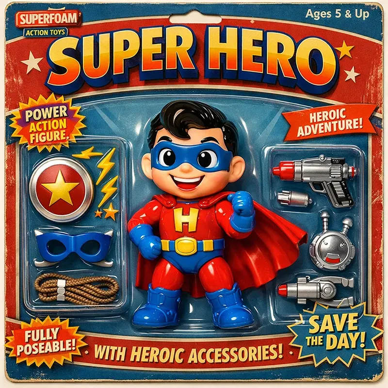 Retro Mascot Toy Packaging Generator