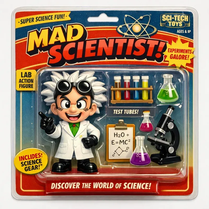 Retro Mascot Toy Packaging Generator