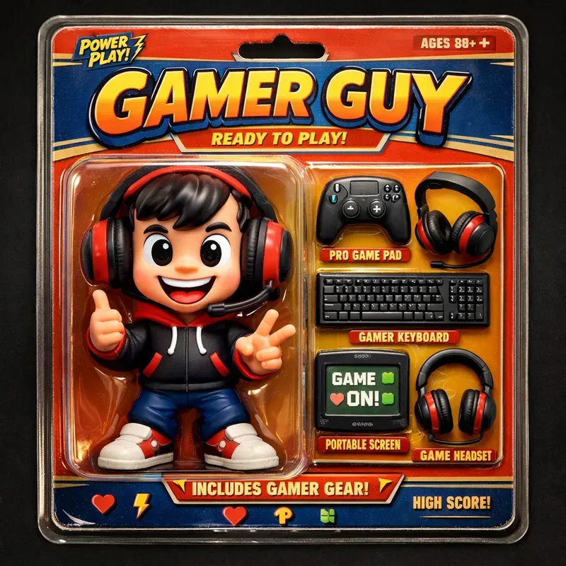 Retro Mascot Toy Packaging Generator