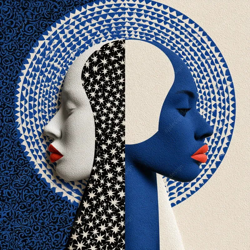 Graphic Cobalt Surrealism