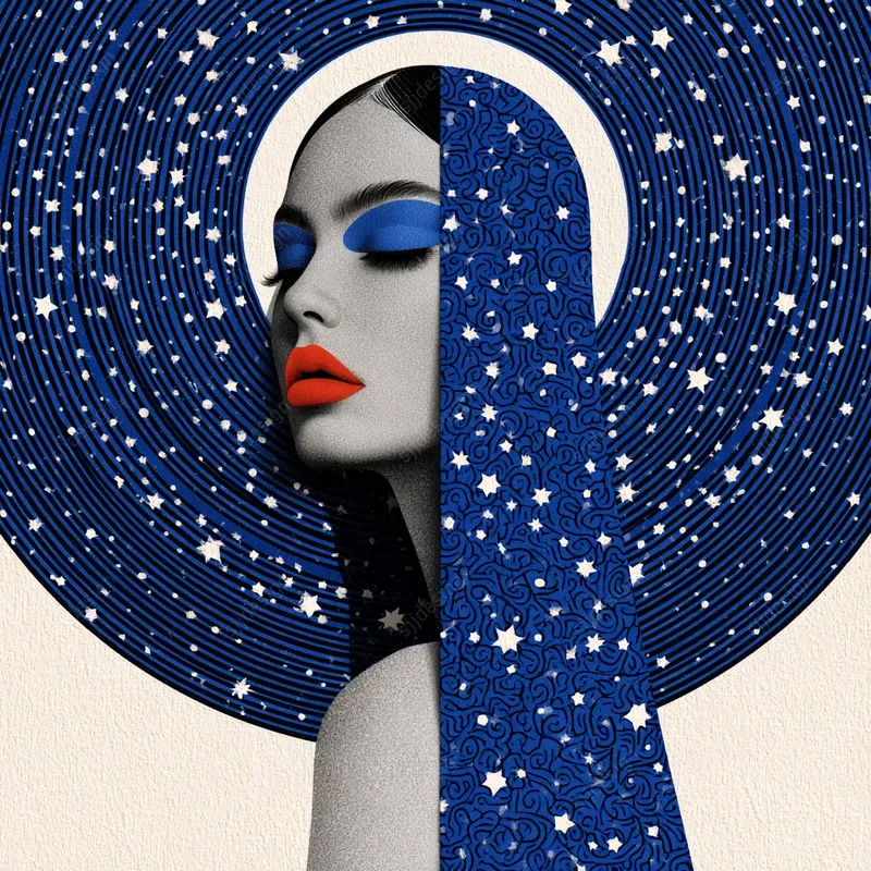 Graphic Cobalt Surrealism