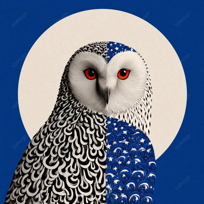 Graphic Cobalt Surrealism