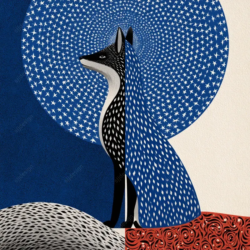 Graphic Cobalt Surrealism
