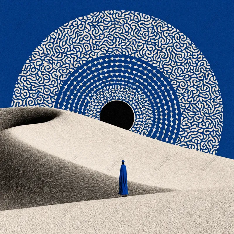 Graphic Cobalt Surrealism