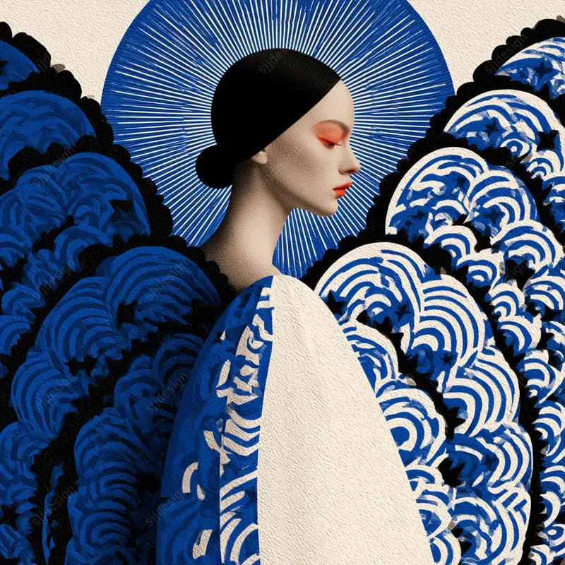 Graphic Cobalt Surrealism