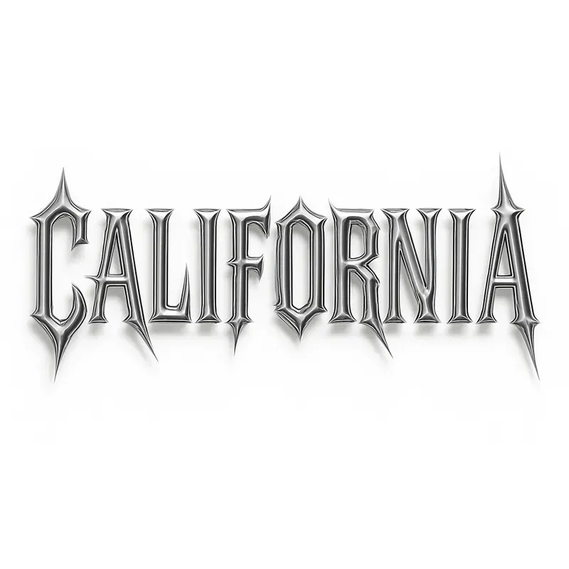 Heavy Metal Chrome Wordmarks