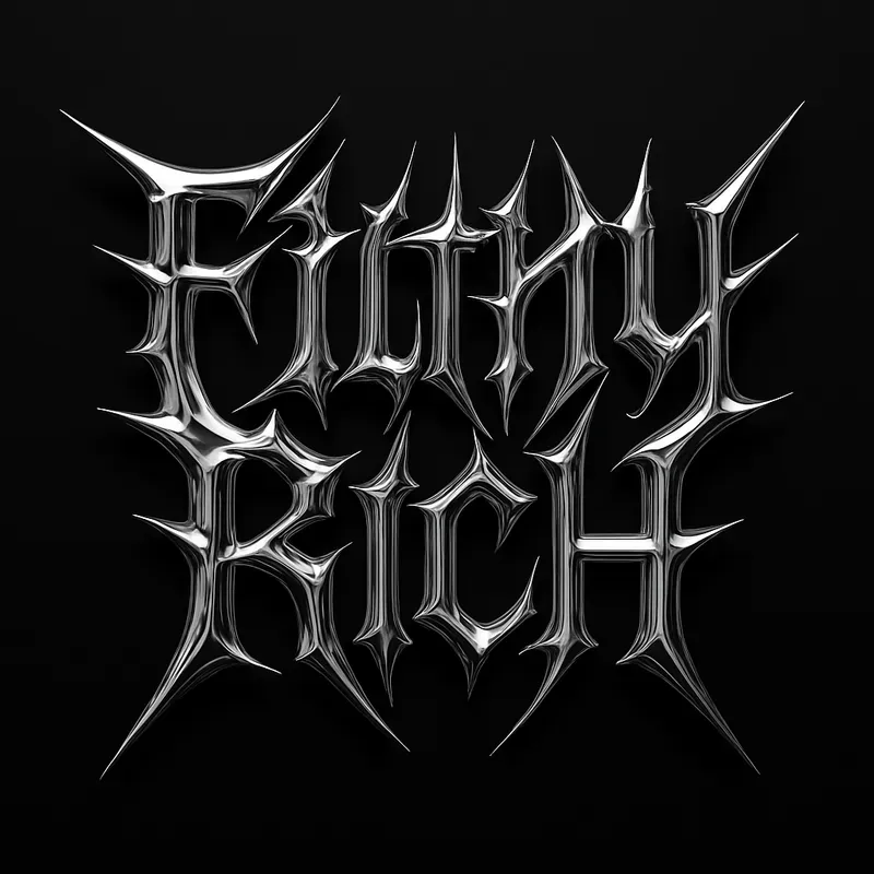 Heavy Metal Chrome Wordmarks