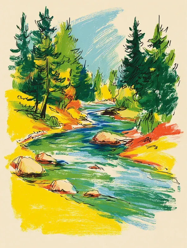 Expressive Sketch Painting Illustrations