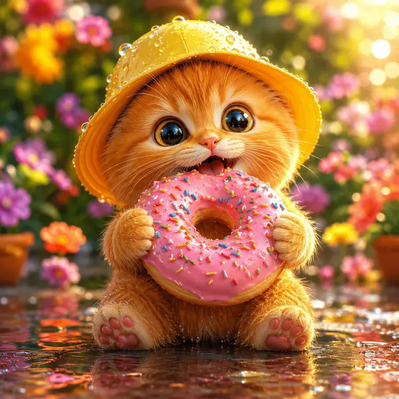 Cute 3D Baby Animals With Treats