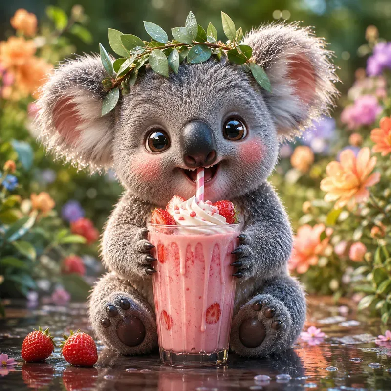 Cute 3D Baby Animals With Treats