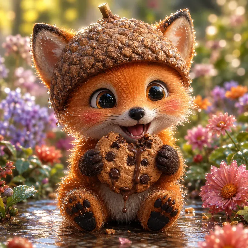 Cute 3D Baby Animals With Treats