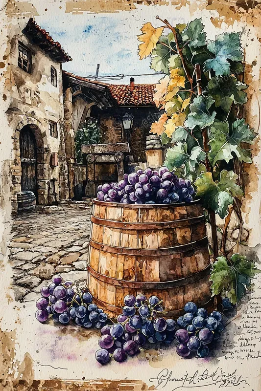 Traditional Wine Making Junk Journal Art