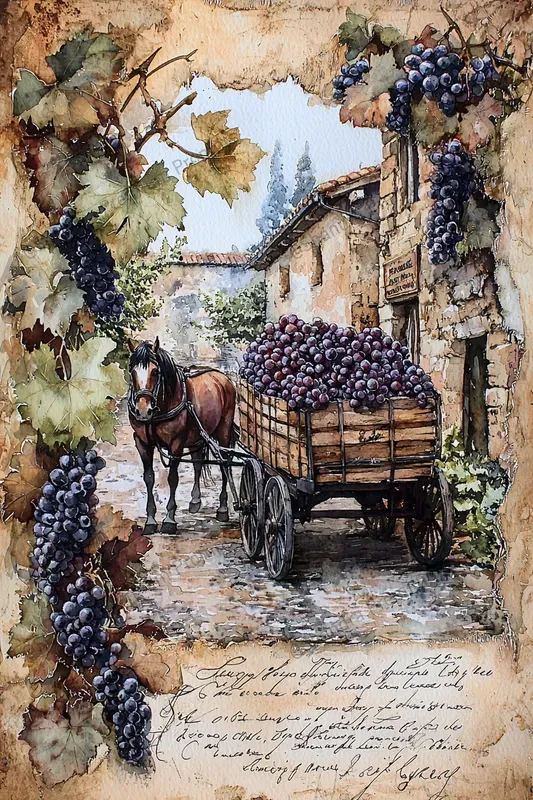Traditional Wine Making Junk Journal Art