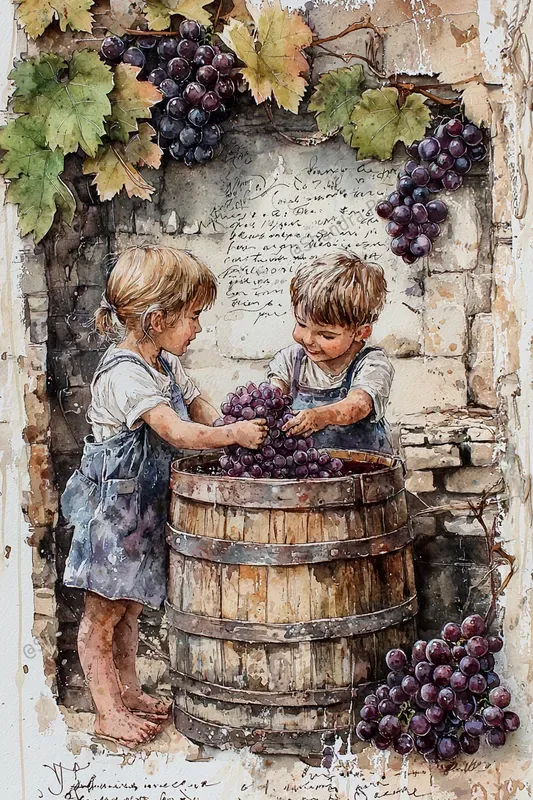 Traditional Wine Making Junk Journal Art