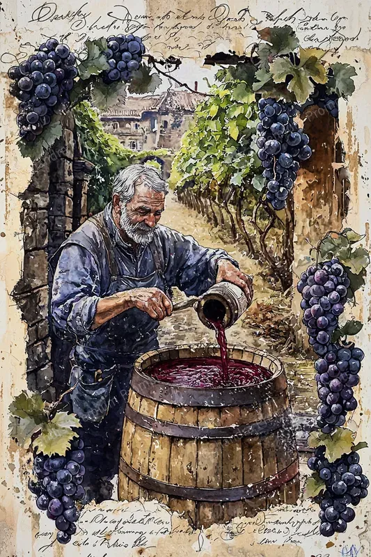 Traditional Wine Making Junk Journal Art