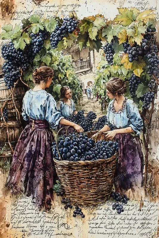 Traditional Wine Making Junk Journal Art