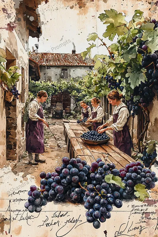 Traditional Wine Making Junk Journal Art