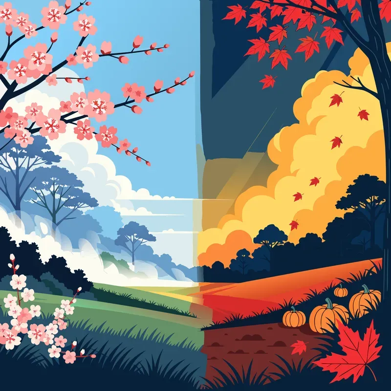 Customizable Splitscreen Season Vectors