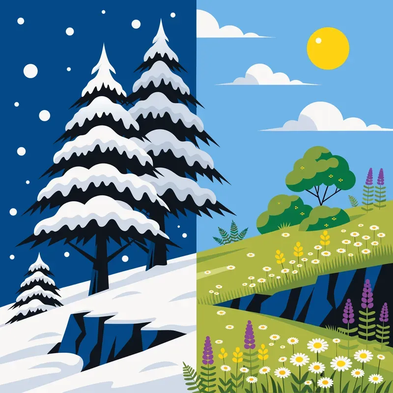 Customizable Splitscreen Season Vectors