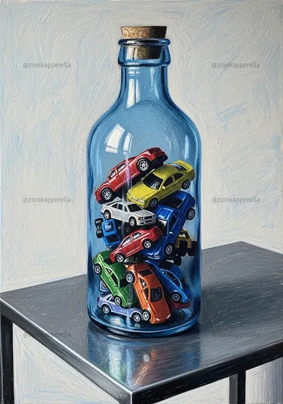 Filled Glass Bottles