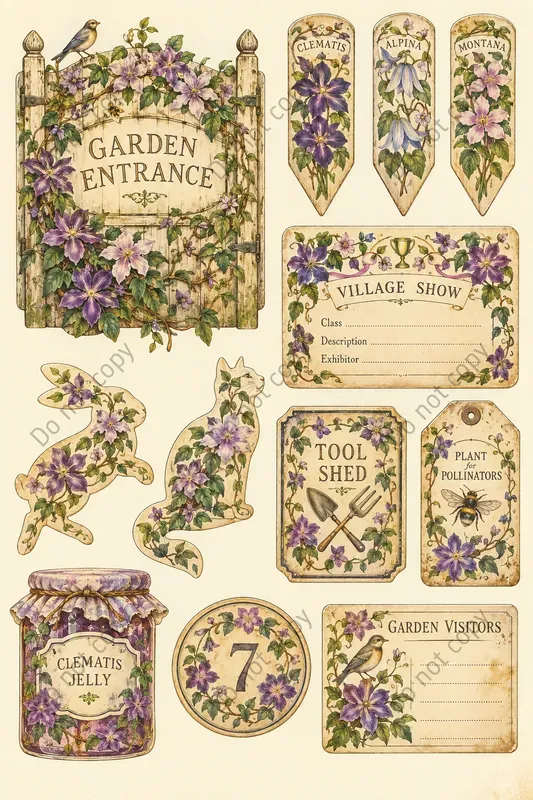 Cottage Garden Ephemera Sheets