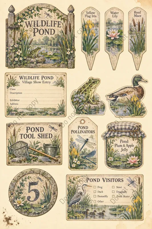Cottage Garden Ephemera Sheets