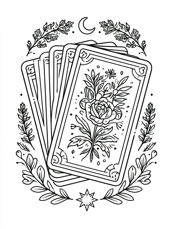 Witchy Cottagecore Line Art Clipart