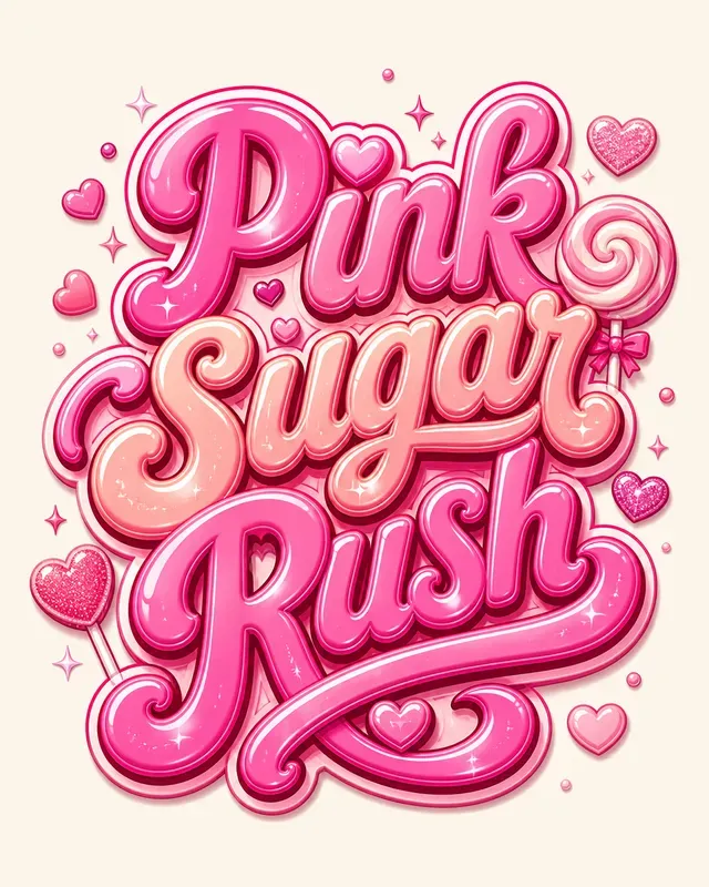 Retro Candy Typography Logos