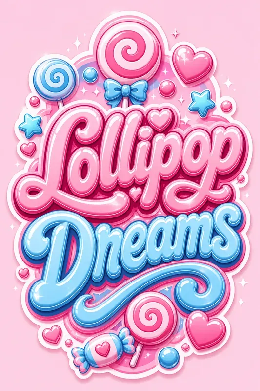 Retro Candy Typography Logos