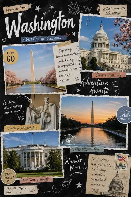 Travel Scrapbook Collages