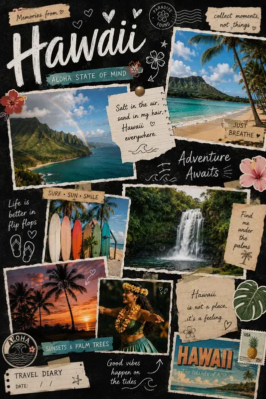 Travel Scrapbook Collages